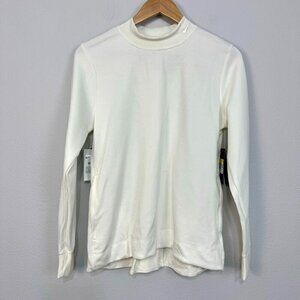 Nike Golf Women's Dri Fit Pullover UPF 40+Top Long Sleeve Zip Back Cream Size S